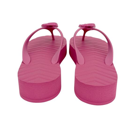 GUCCI Chevron Logo Thong Flip Flop Sandals 37 - Picture 7 of 12